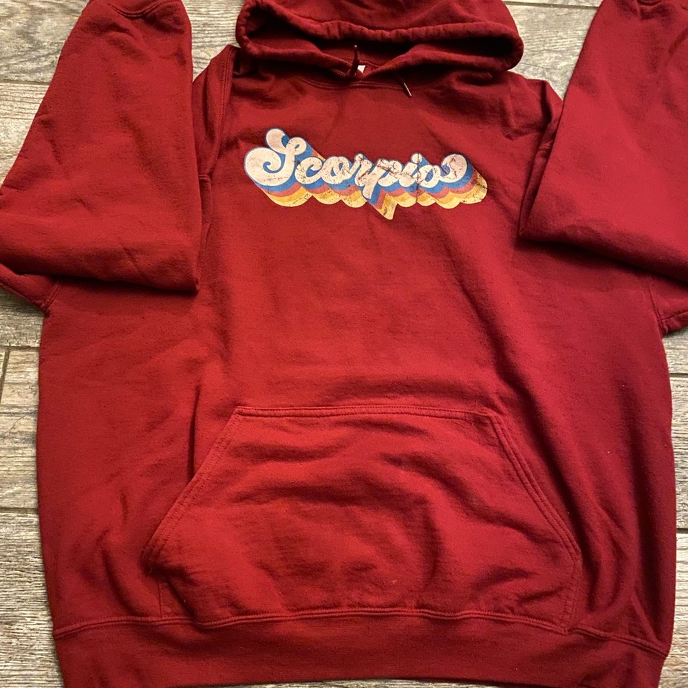 Scorpio Maroon Hoodie
